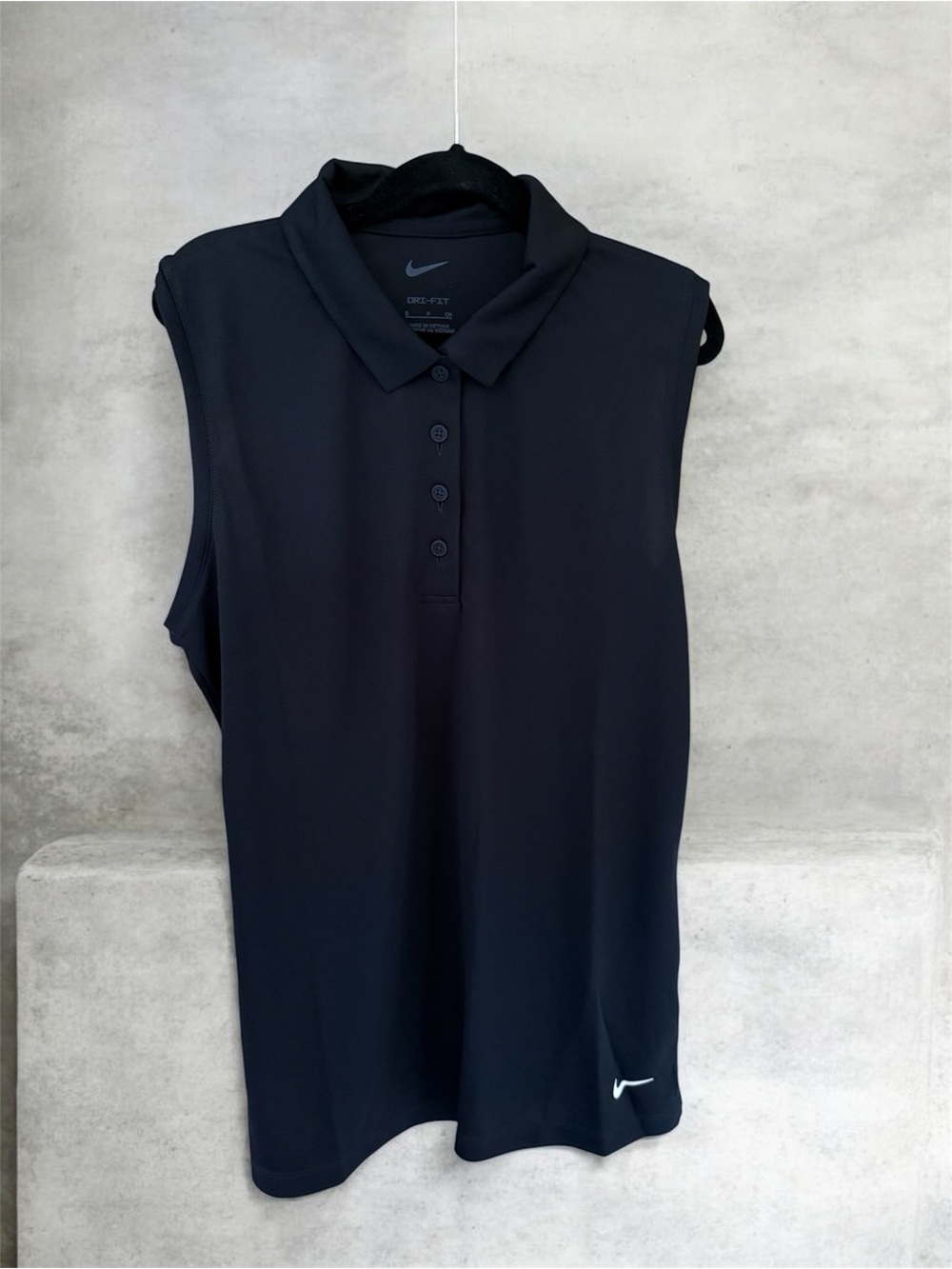 Nike Black Sleeveless Polo Tank Top